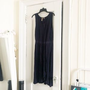 209 blue dress with slit Sz sm